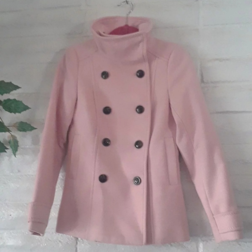 Pale pink peacoat